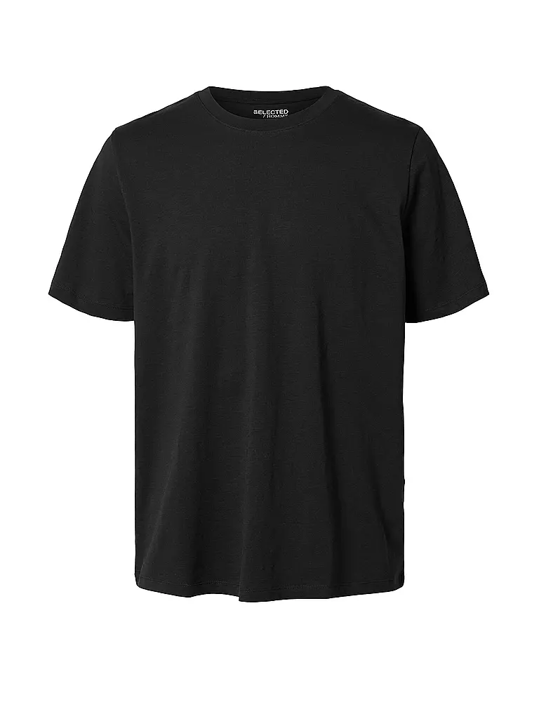 SELECTED T-Shirt SLHASPEN schwarz