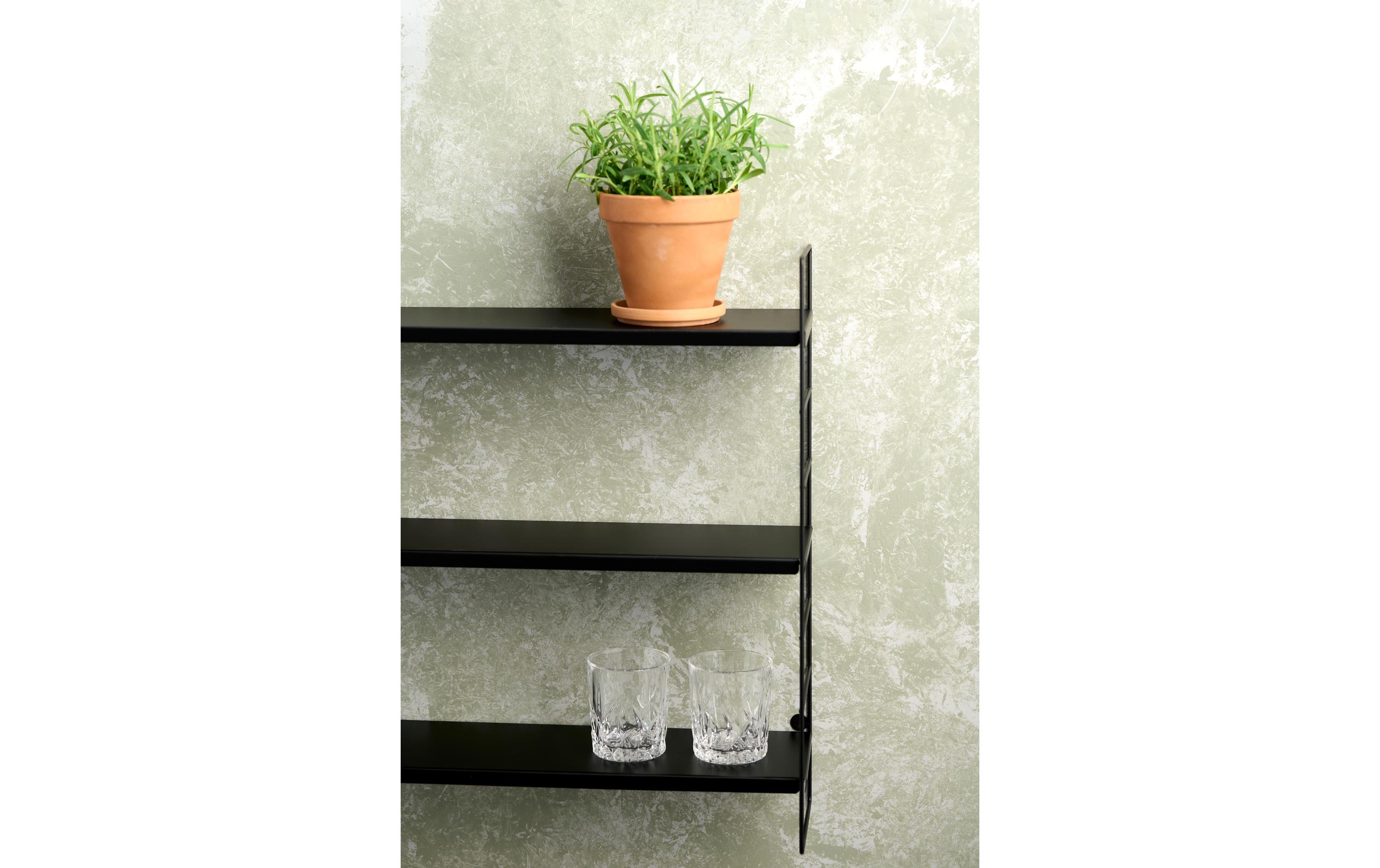 Wandregal 58 x 16 x 58 cm, SchwarzWandablage