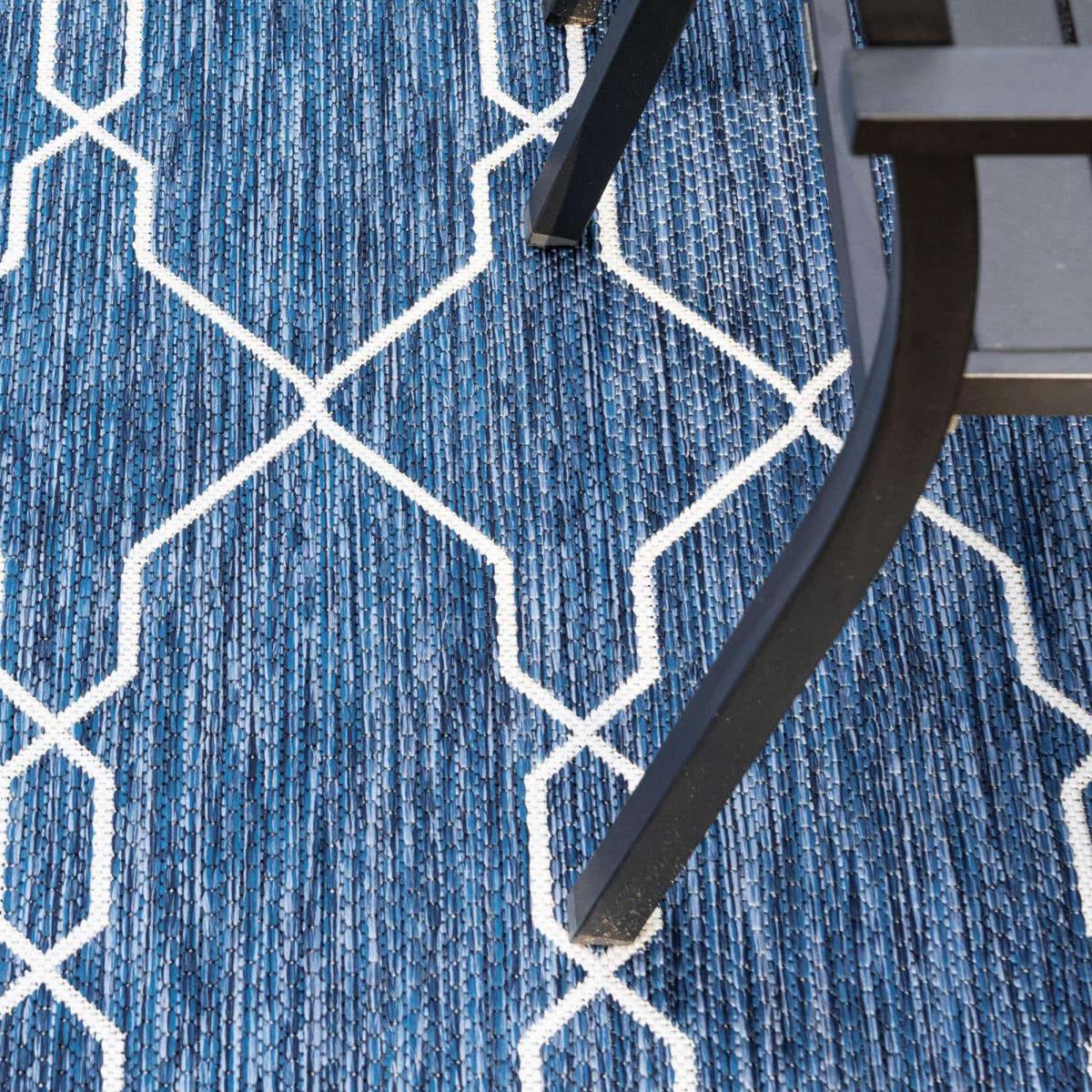 Tapis extérieur bleu 67x180 cm
