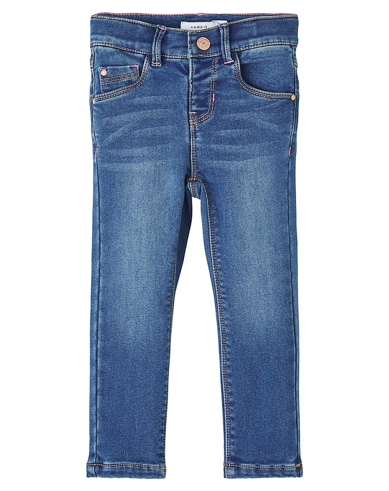 Jeans NMFSALLI SLIM FLEECE in dark blue denim