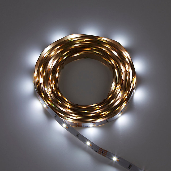 Ruban lumineux LED Colours Driggs 5m IP20 blanc chaud à blanc froid + télécommande