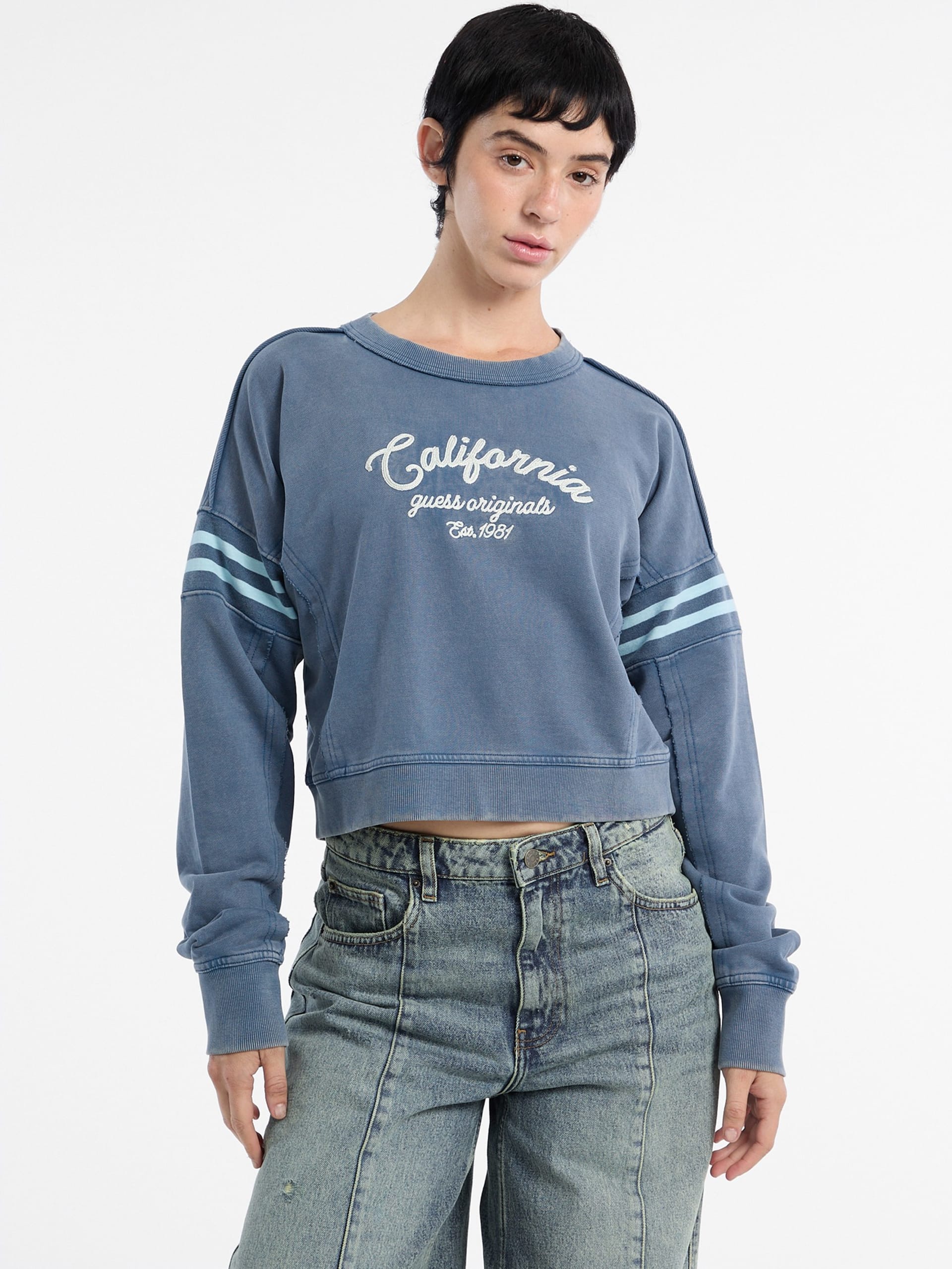 Moletom cropped GUESS Originals