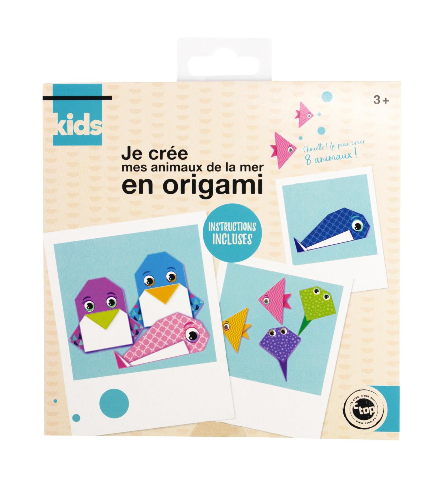 CARNET ORIGAMI 15.2 X 15.2 CM LES ANIMAUX DE MER X 16F