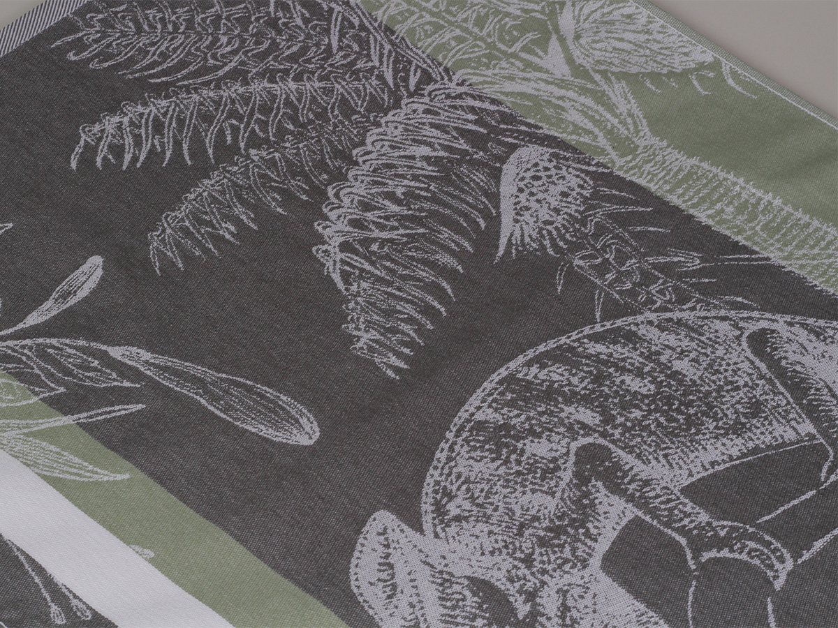 DoubleDry Jungle 50 x 70 cm set van 6 theedoeken - Grey