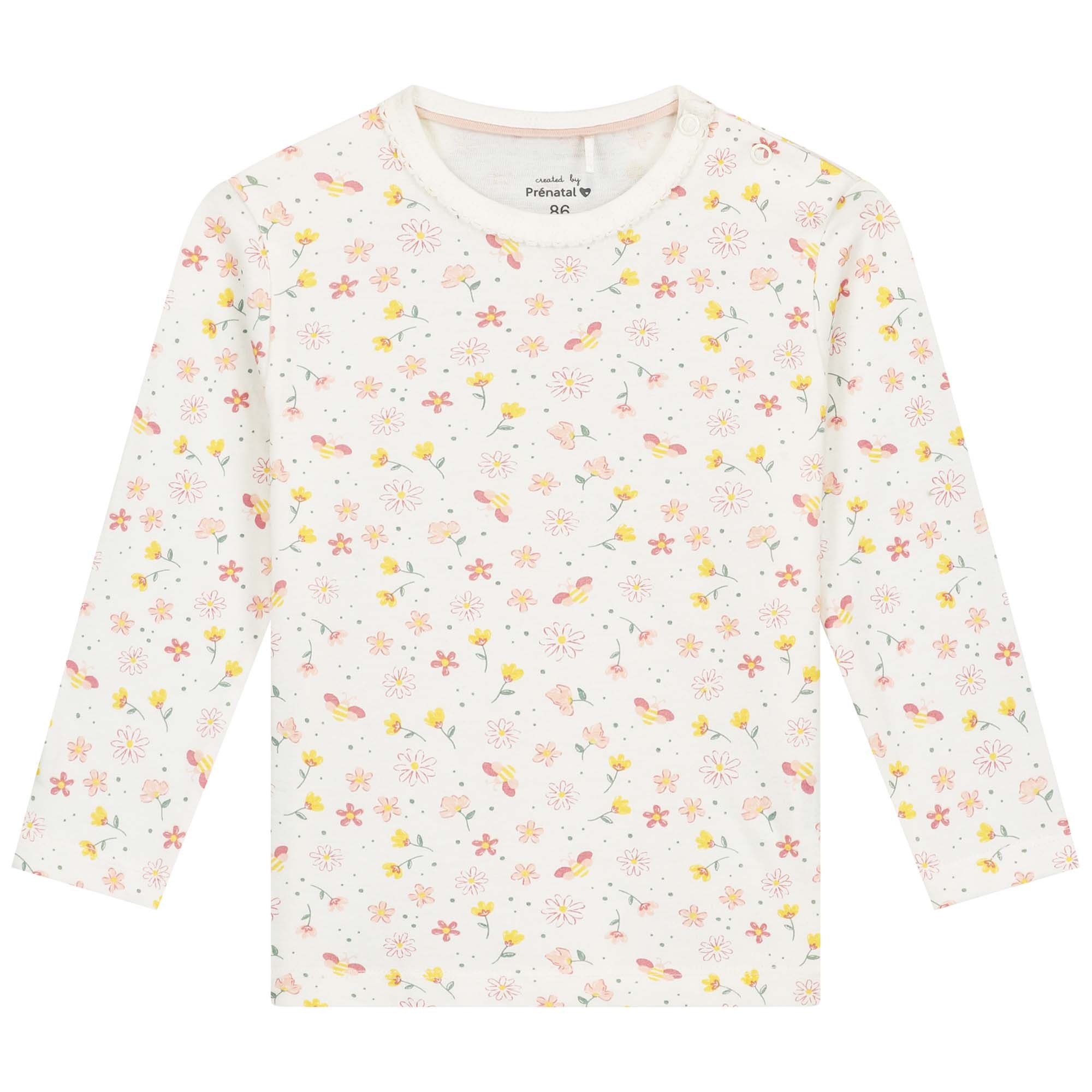 Prénatal peuter pyjama Bloem wit