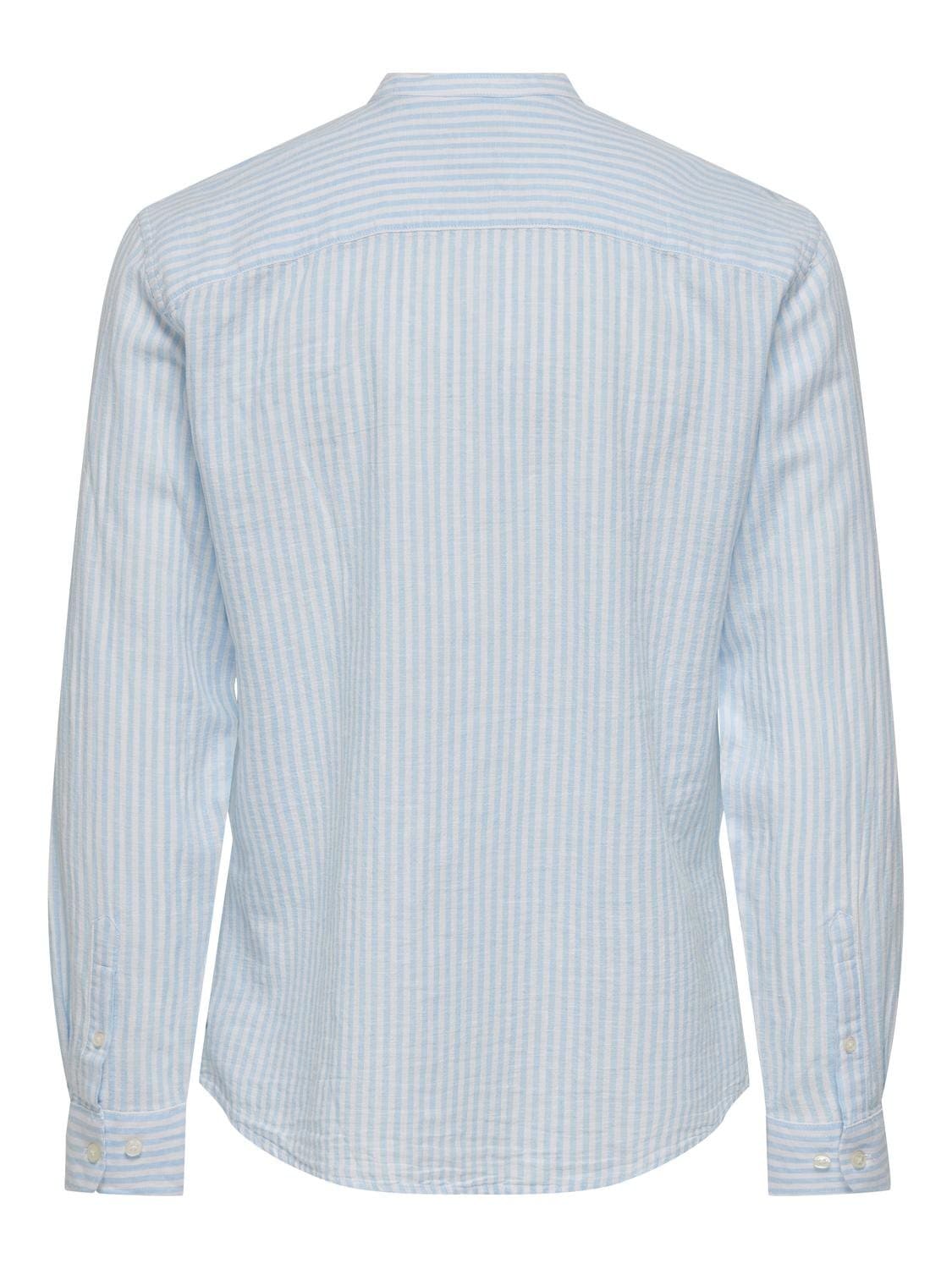 ONLY & SONS Langarmhemd »ONSCAIDEN LS MAO STRIPE LINEN SHIRT NOOS«