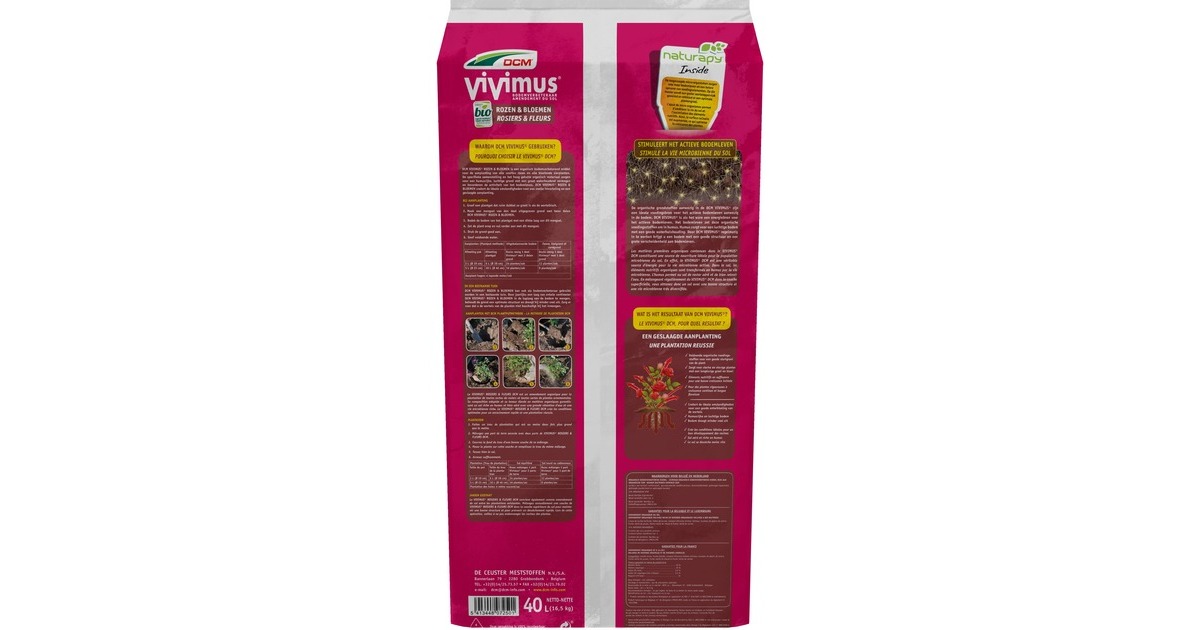 DCMVivimus Rozen & Bloemen 40l meststof  (Voor 15 planten)