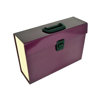 Pierre Henry - Classeur ménager premium (valisette trieur) 20 onglets - aubergine