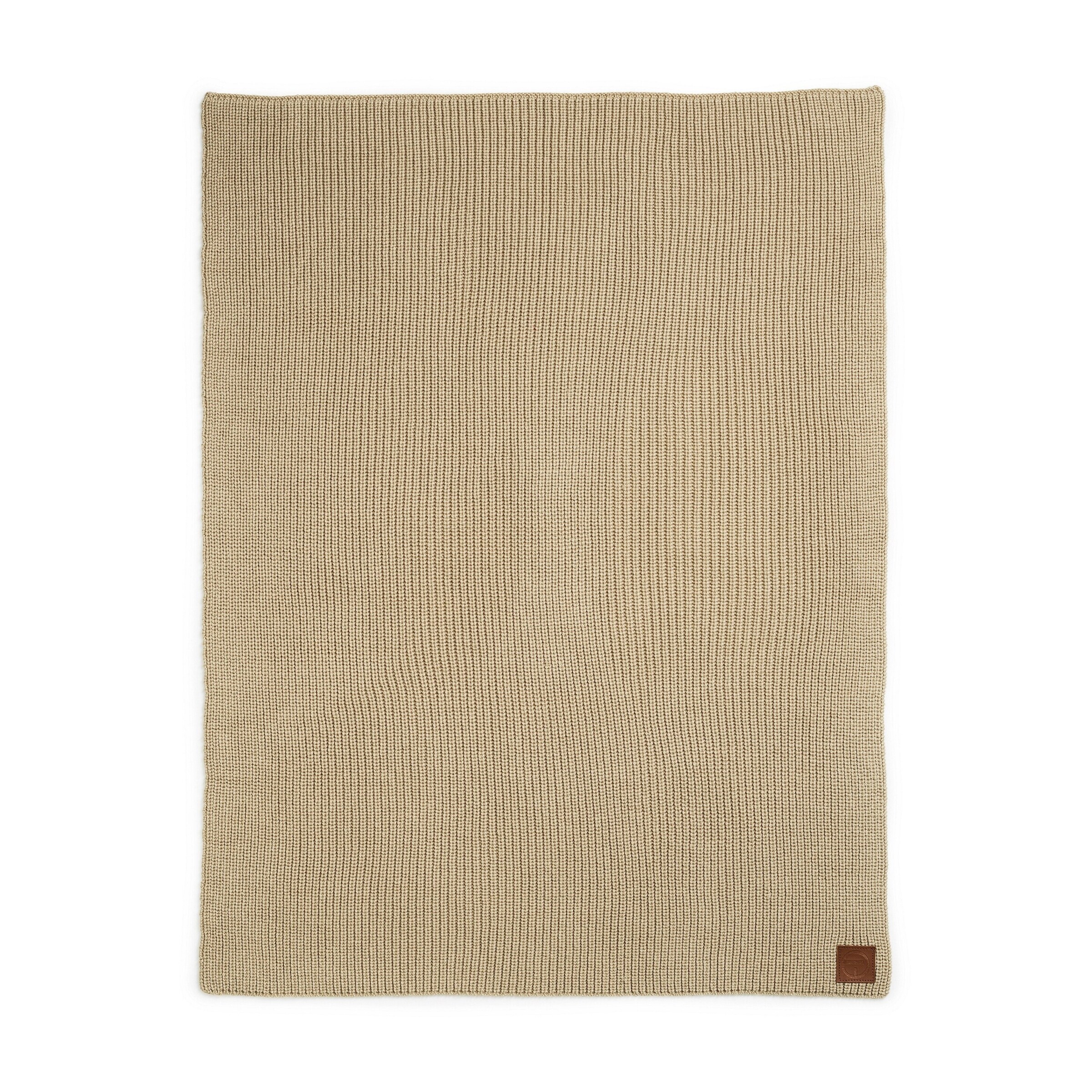 Elodie Gestrickte Wolldecke - Pure Khaki