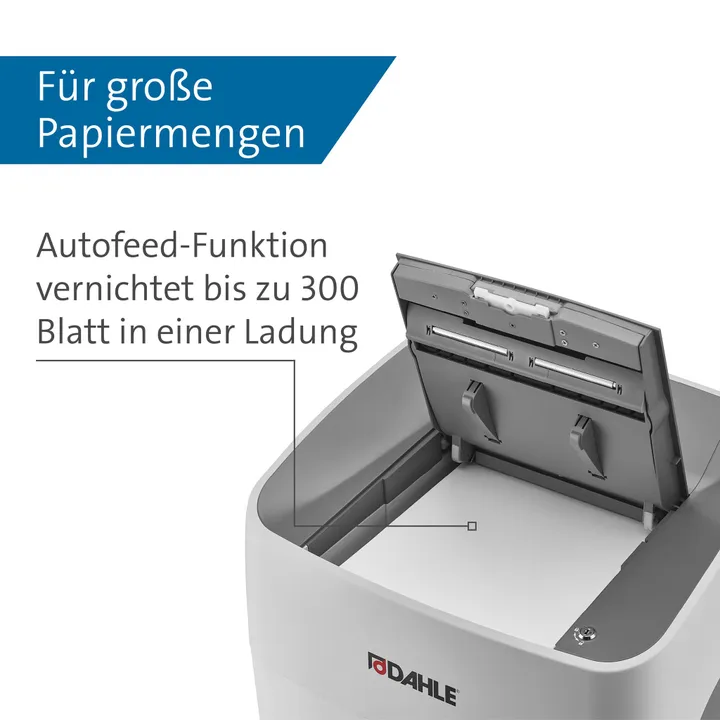 Makulator Dahle ShredMATIC® 300 - krydsmakulering 4x15 mm (P-4)