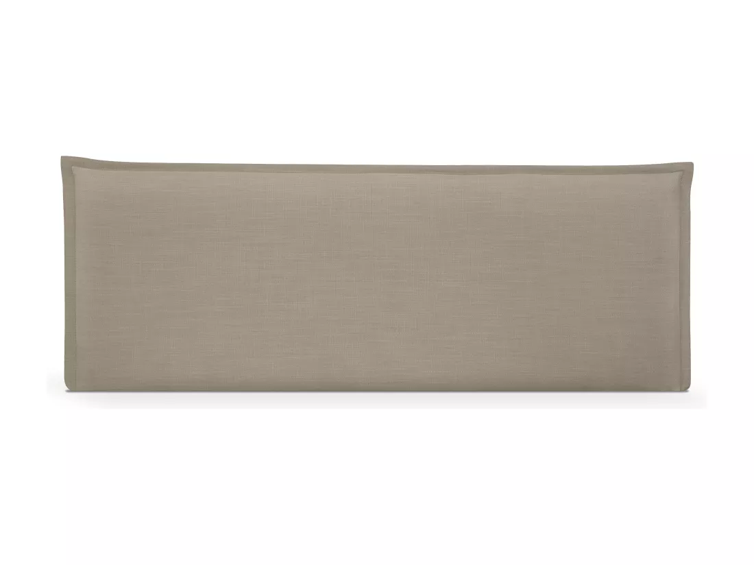 DHOME Tête de lit en lin naturel lisse avec garniture 160x50cm Lits 150/160 - Terre