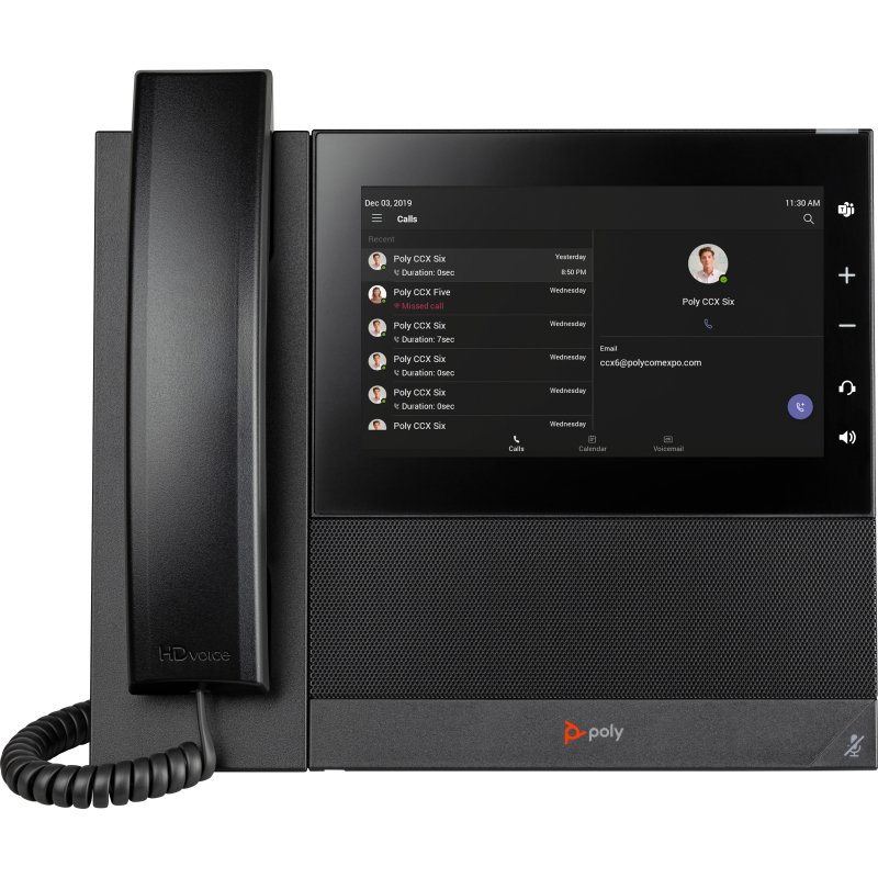 HP Poly Téléphone multimédia professionnel Poly CCX 600 pour Microsoft Teams et compatible PoE