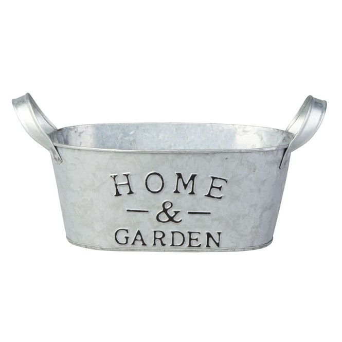 Übertopf - Home & Garden - aus Metall - ca. 21,5 x 9,5/ 13 x 18 cm