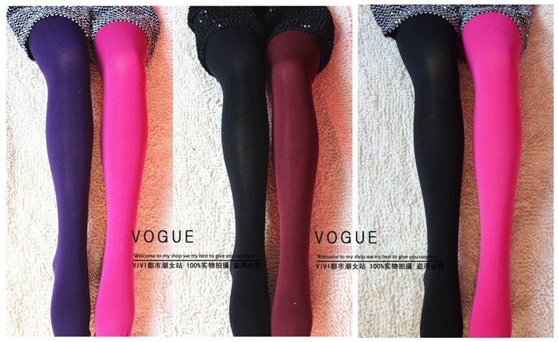 Kuromori - Tweekleurige effen panty's
