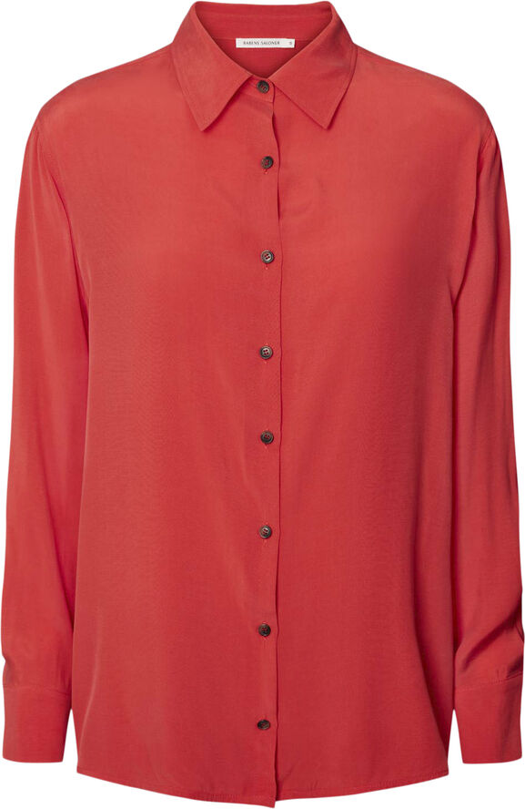 Rabens Saloner Sandwashed men's shirt - Rosali Red