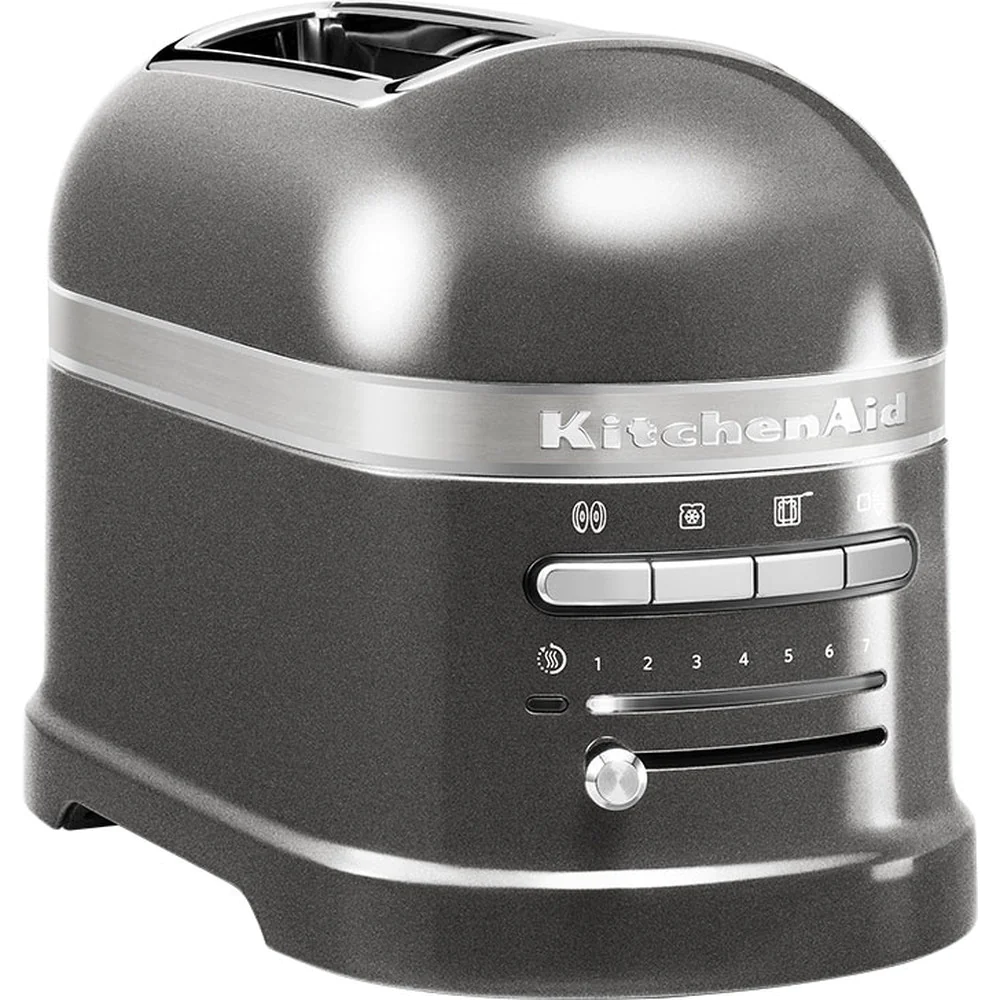 grille pain avec 2 fentes 1250W gris étain argent Kitchenaid