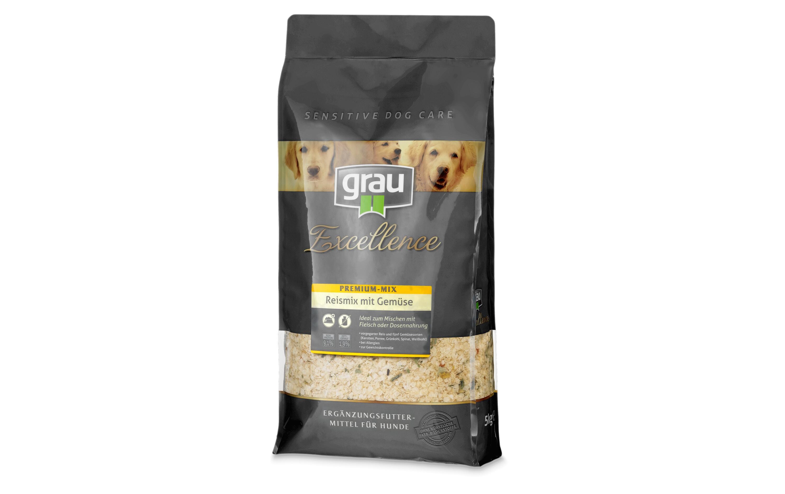 Trockenfutter Excellence Reismix mit Gemüse, 5 kgErgänzungsfuttermittel für Hunde