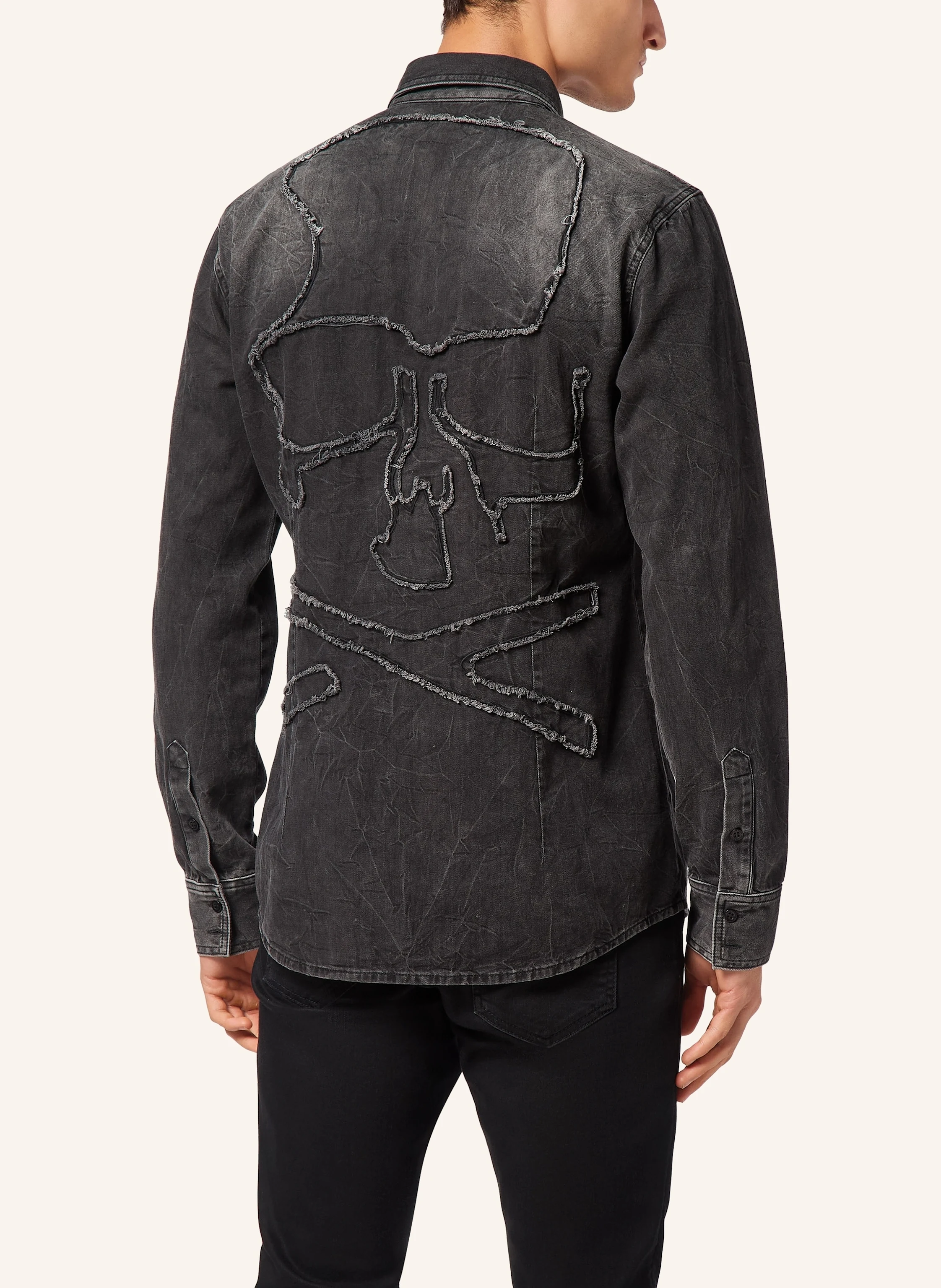PHILIPP PLEIN Jeanshemd SKULL&BONES