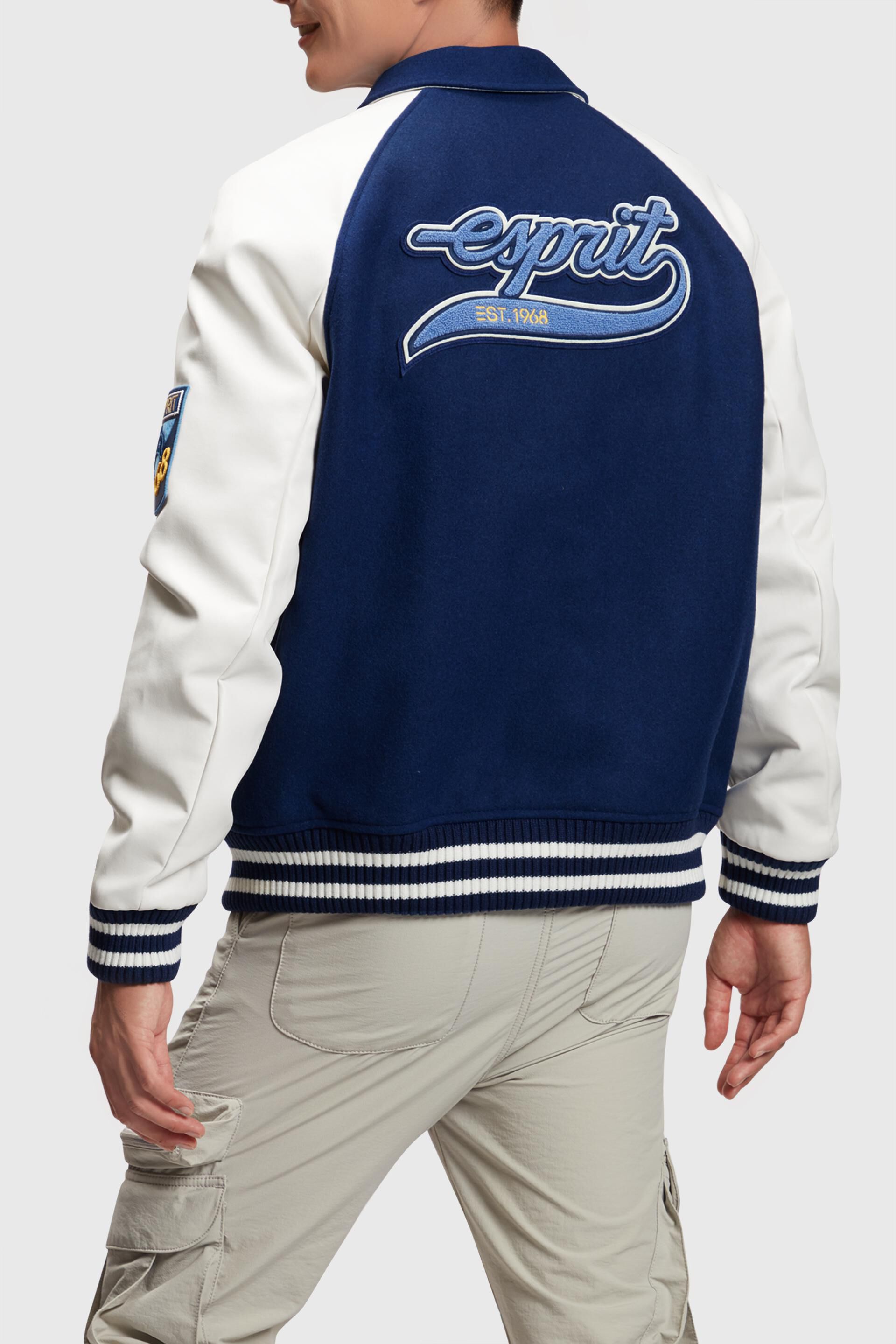 Veste Varsity rehaussée de patchs