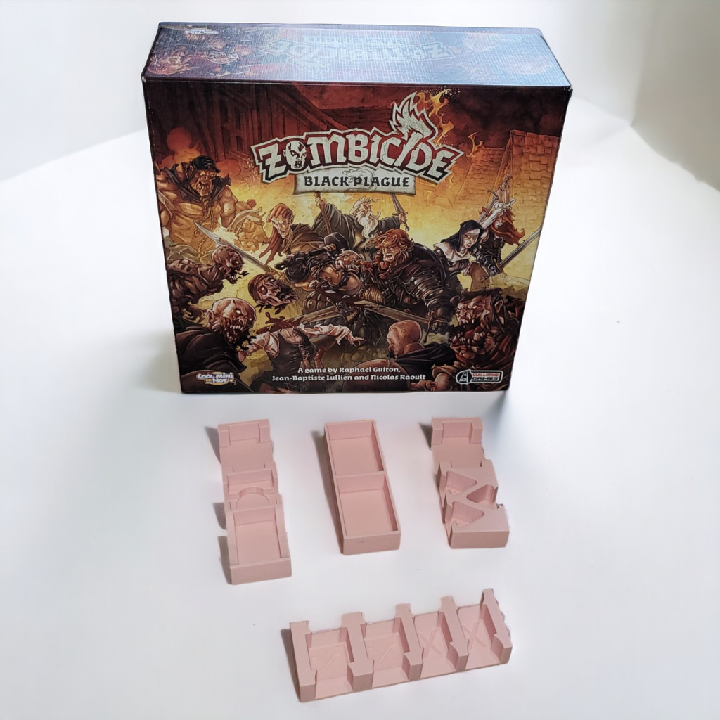 Zombicide - Black Plague : Rangement insert rose compatible