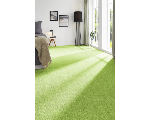 Velours tapijt Ines groen 400 cm breed (per meter verkocht)