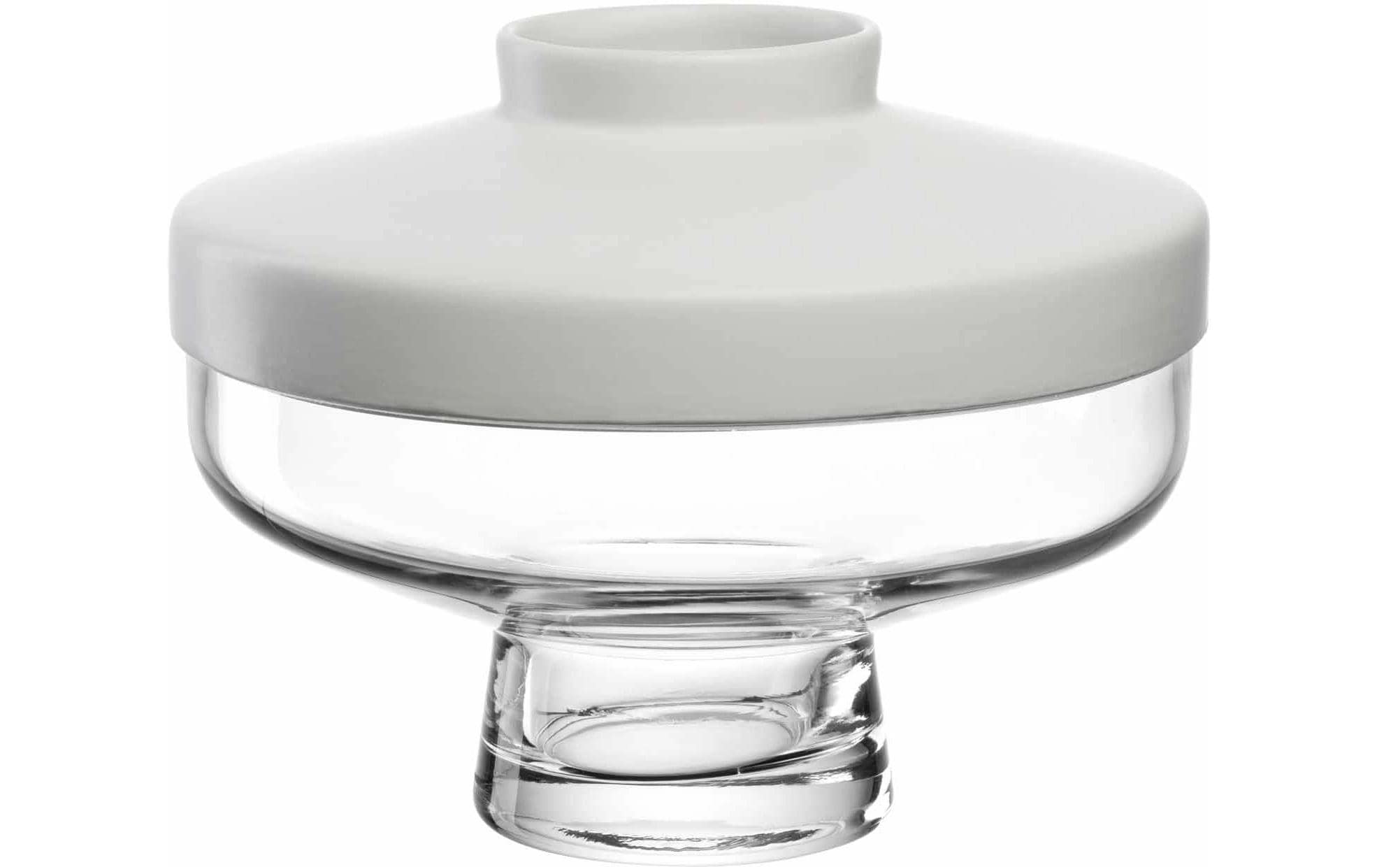 Vase + Top Riva 17 cm, TransparentGlasvase