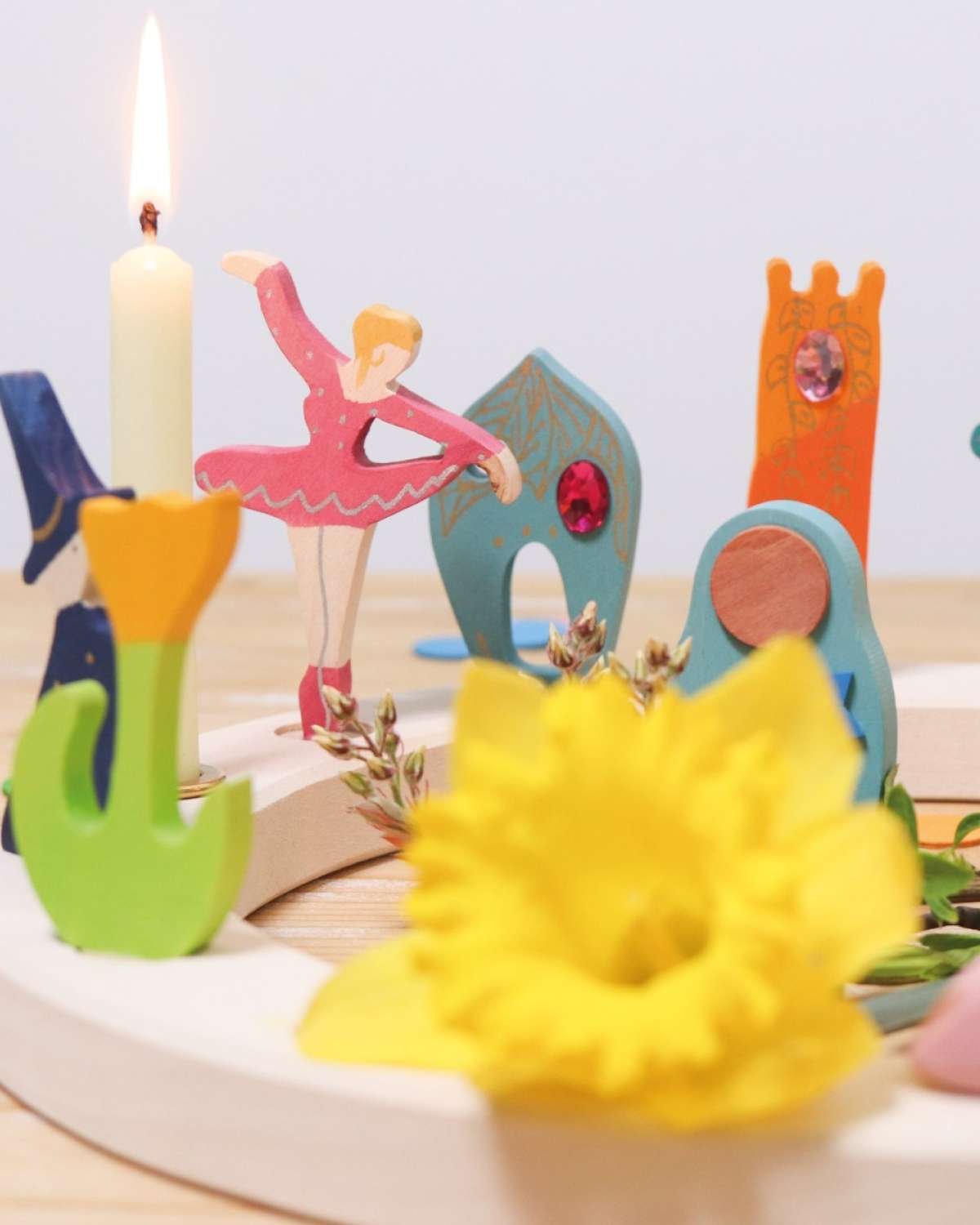 Rosa ballerina til Bursdagsring | Figur Grimms Lysestake