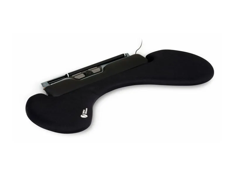 Bakker Elkhuizen ErgoSlider Plus - Central pegeenhed - ergonomisk - universel - højre- og venstrehåndet - laser - 5 knapper - kablet - USB - sort, mørkegrå, gul