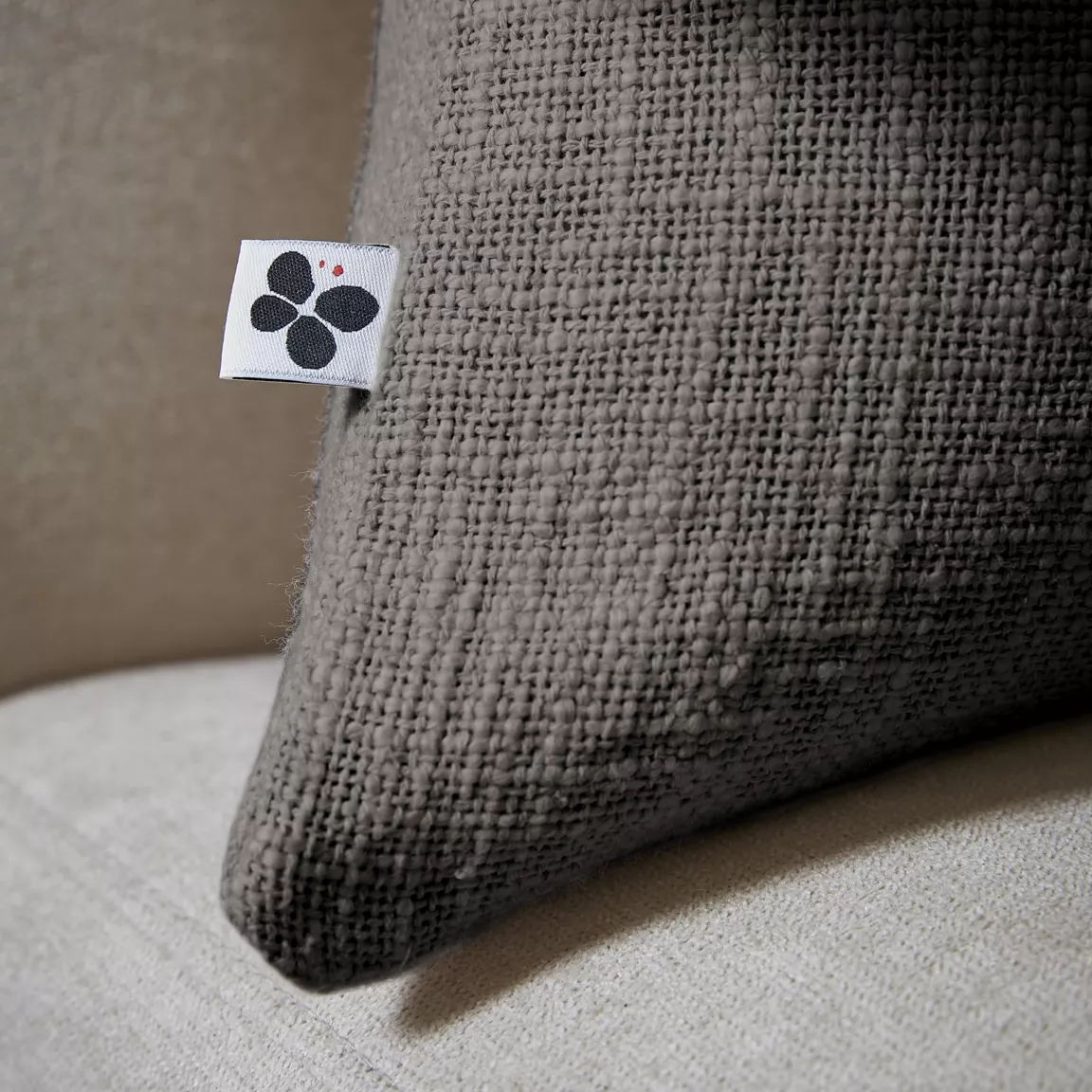Coussin carré coton (45 x 45 cm) Sixtine Gris ardoise