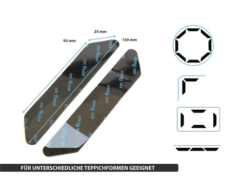 Antislipstrips 25 x 130 mm, 16 stuks