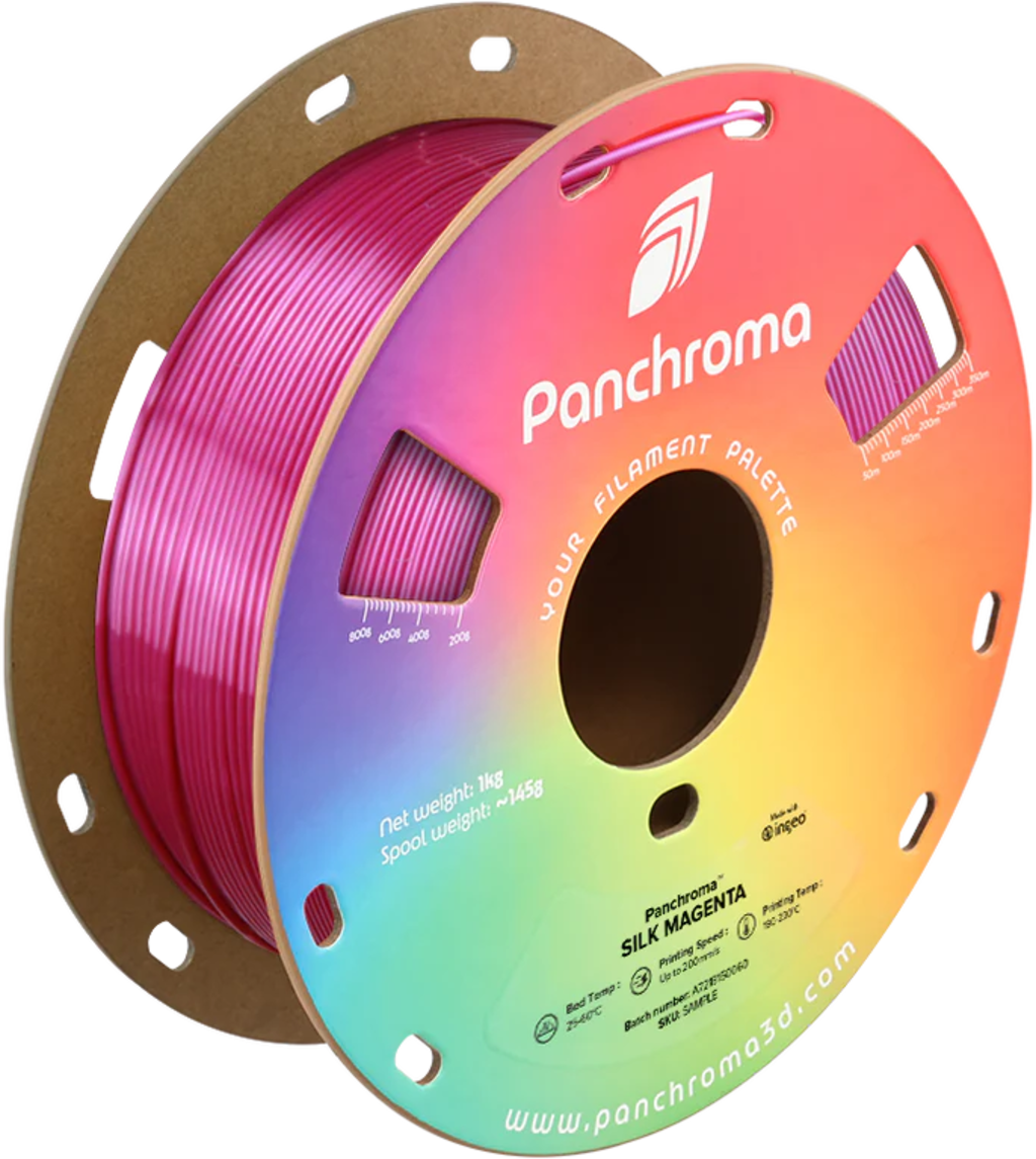 Polymaker  Panchroma™ PLA Silk Magenta, 1,75 mm / 1000 g    Der Glanz der Eleganz in Magenta