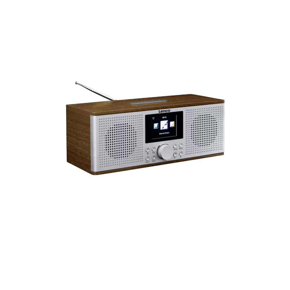 DIR-170 D DAB  Radio, walnuss LENCO braun,silber