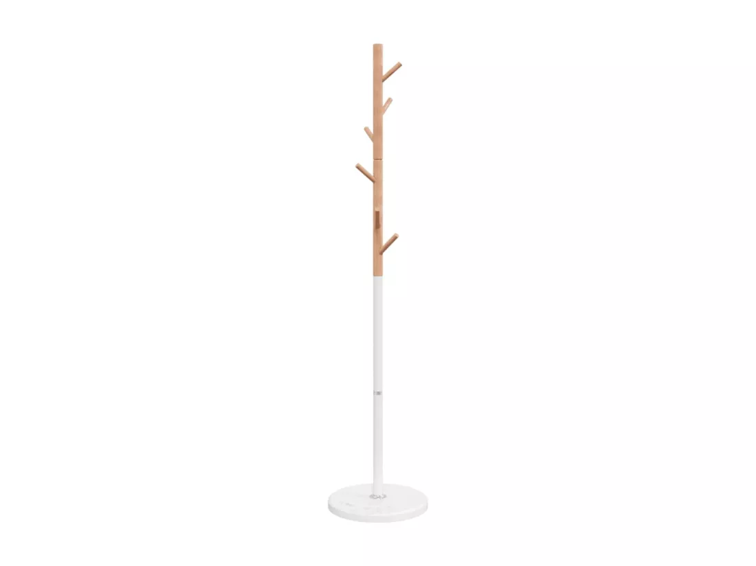 Porte-manteau blanc 172 cm fer enduit de poudre