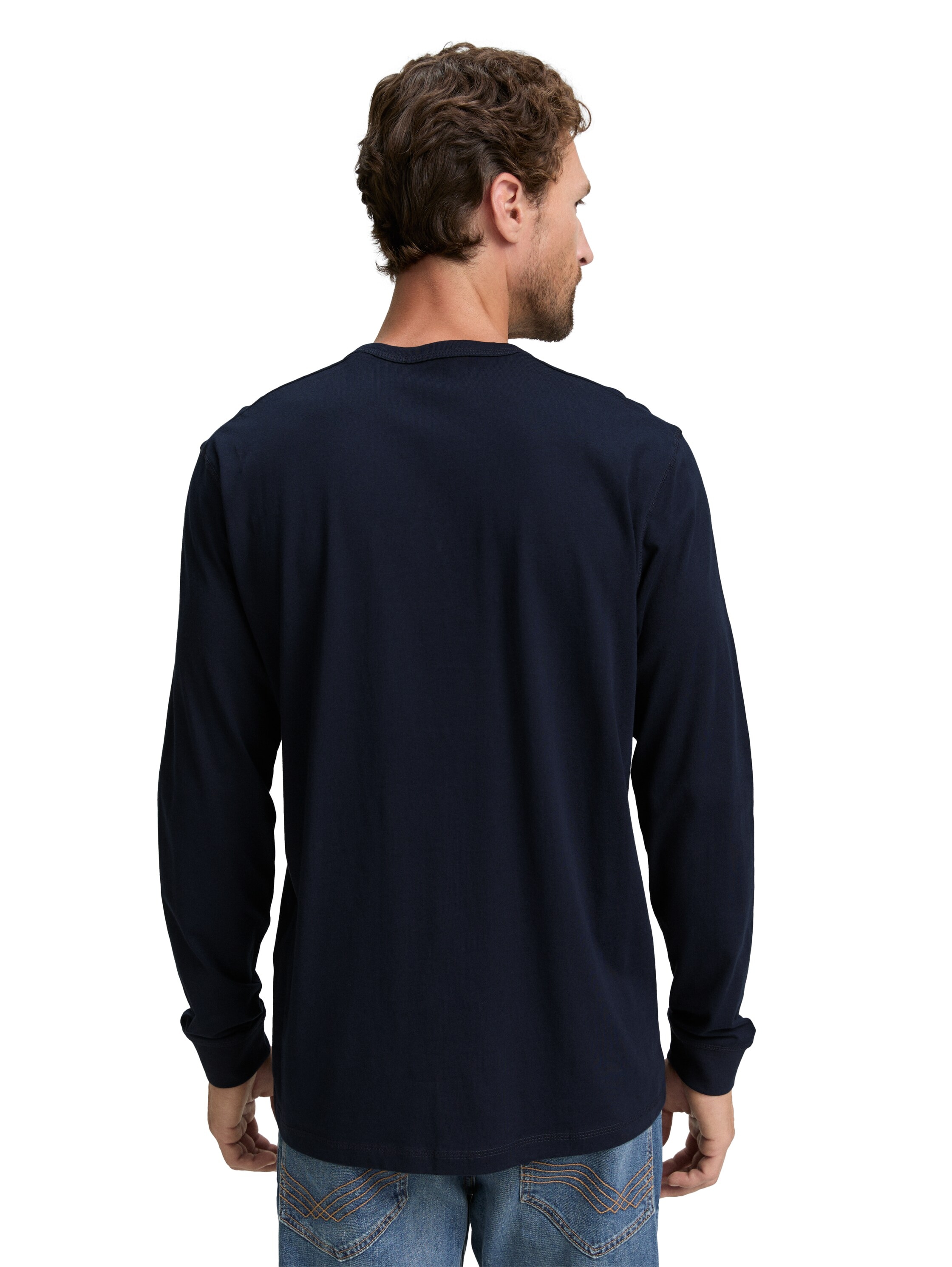 TOM TAILOR Langarmshirt mit Logo Stickerei