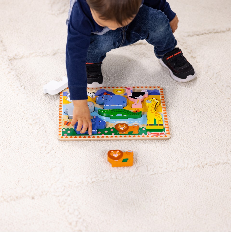 Melissa & Doug - Safari Chunky Puslespil- 8 brikker