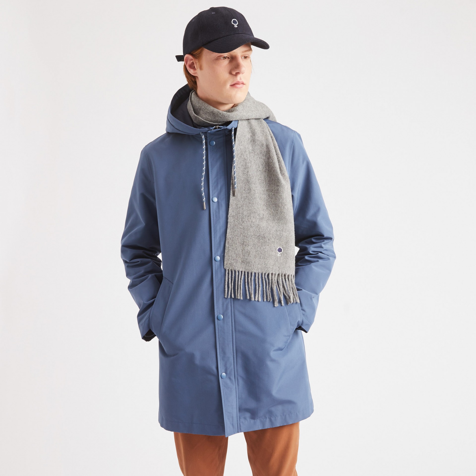 Echarpe gris chiné laine et cachemire - modèle Scarf