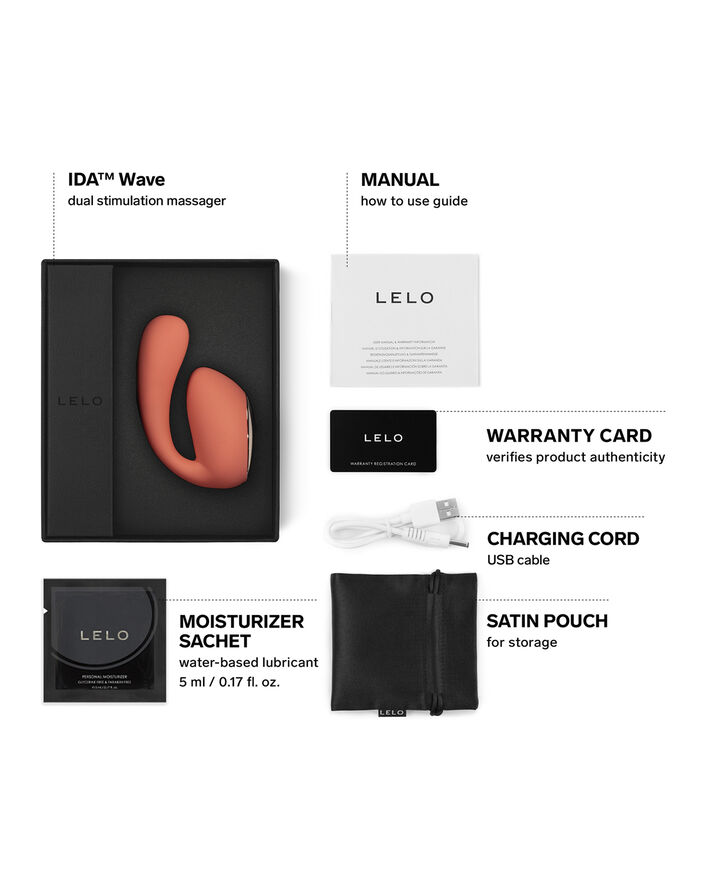 LELO Ida Wave Rabbit Vibrator Koral