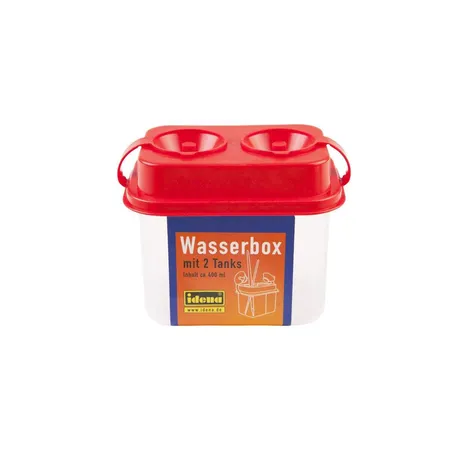 Idena Wasserbox mit 2 Tanks und Sicherheitsverschluss, farblich sortiert