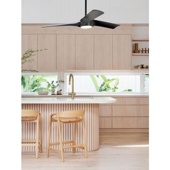 Lucci Air Plafondventilator Line Zwart Ã 132cm Incl. Lamp &