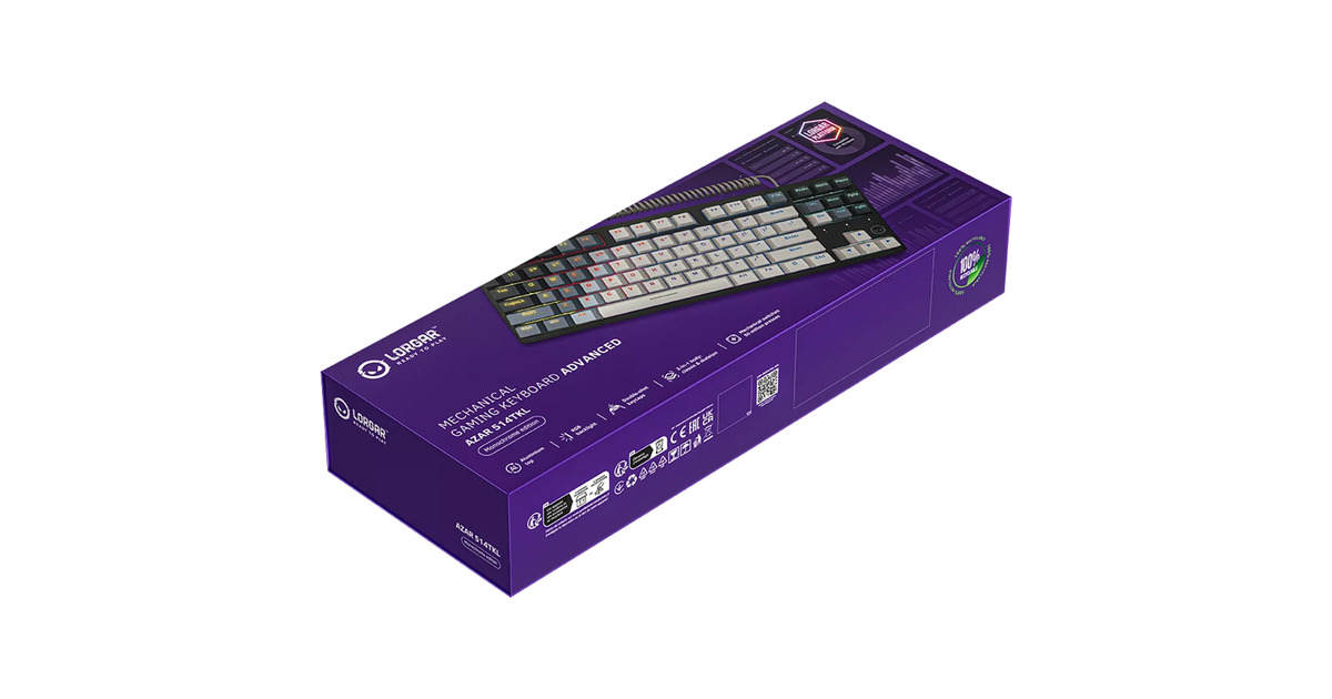 LORGARAzar 514TKL, gaming toetsenbord  (Wit, US lay-out, LOGAR Dream, TKL, RGB)
