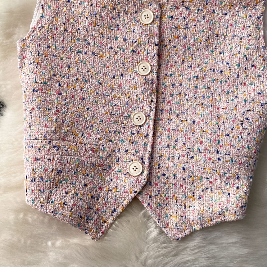 Yearnin - V-hals tweed vest