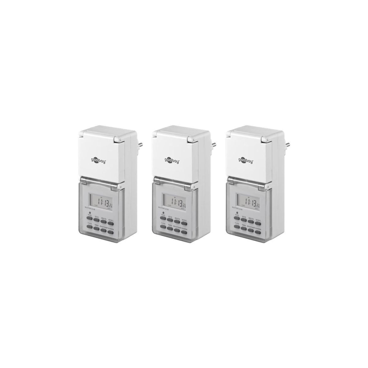 Goobay Sett med 3, digital timer IP44