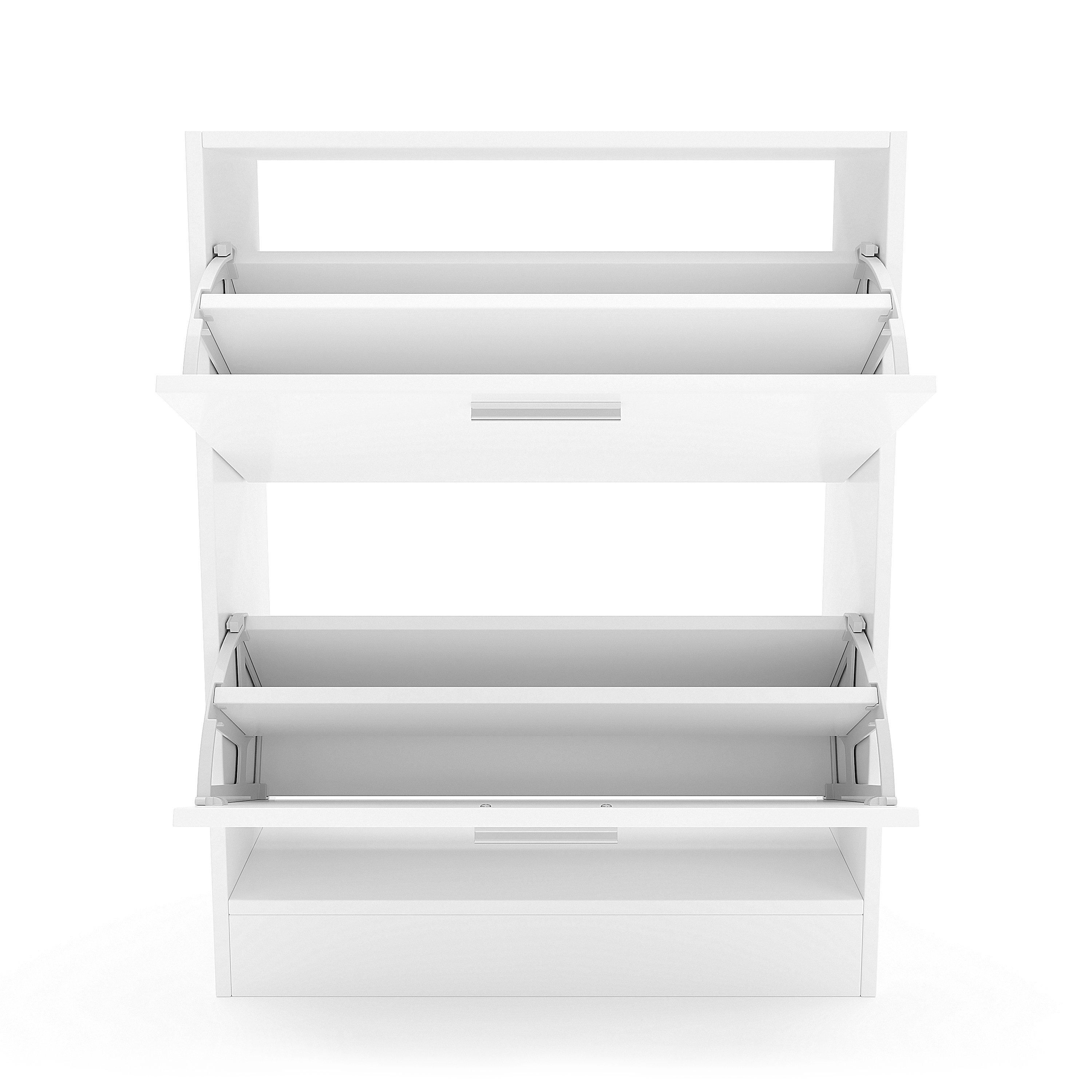 Schuhschrank 63 x 24 x 81 cm weiss