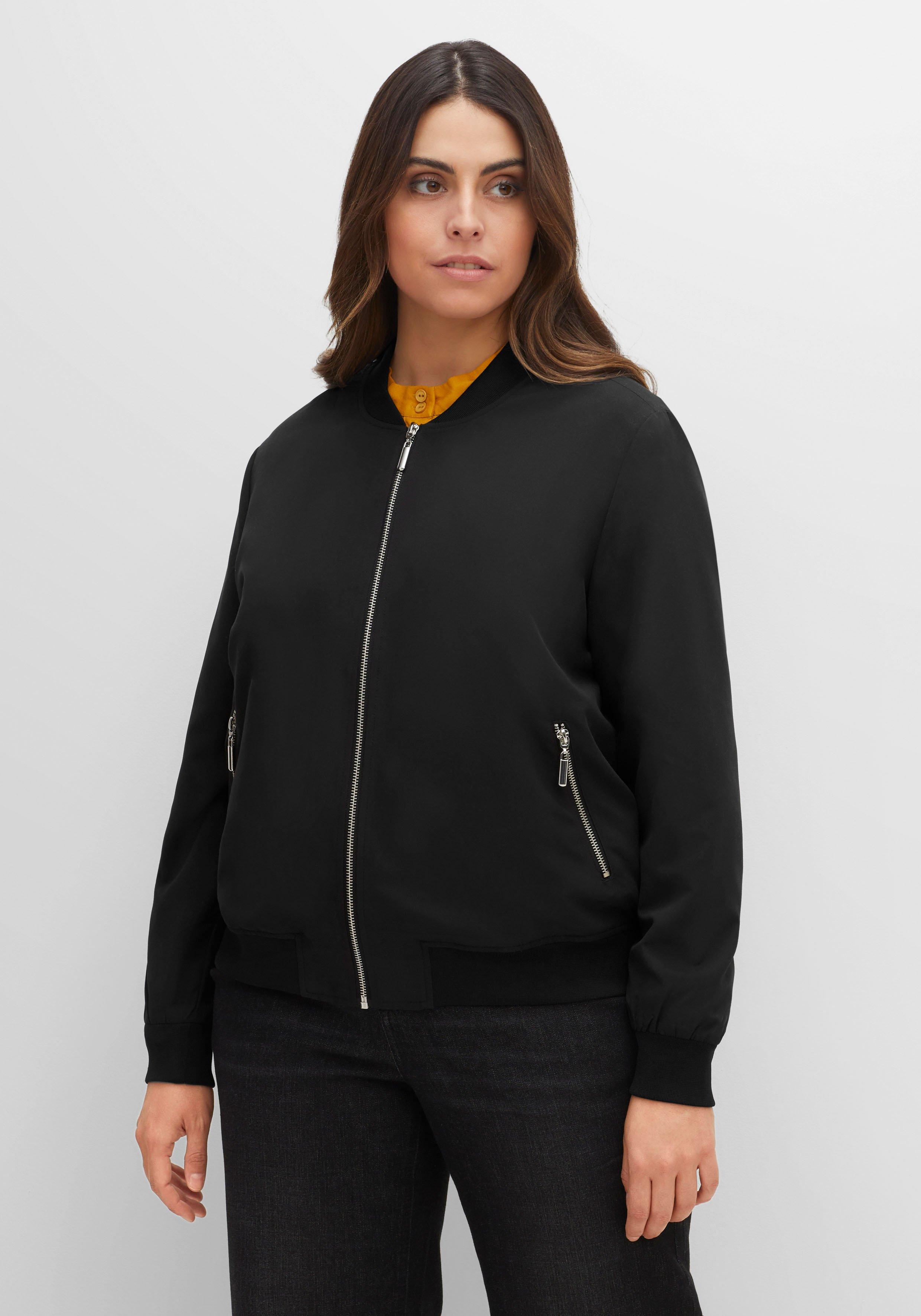 Blouson mit Rippbündchen und Reißverschluss