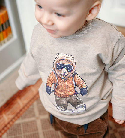 Hust and Claire Sweatshirt - Sejer - Beige Melange m. Bj?rn
