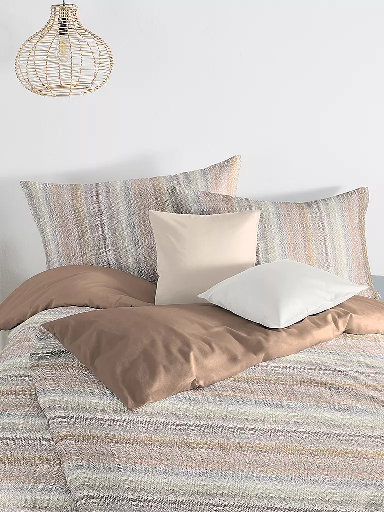 FLEURESSE Satin Bettwäsche MODERN LIFE 70x90cm/140x200cm Camel hellbraun