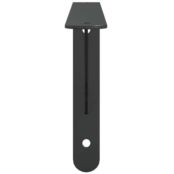 vidaXL Hyllebraketter 4 stk 30x2,5x15,5 cm svart rustfritt stål