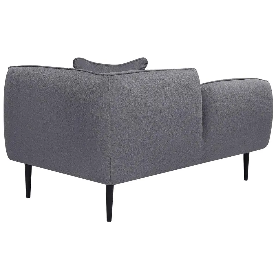CHEVANNES - Chaise longue - Donkergrijs - Bouclé