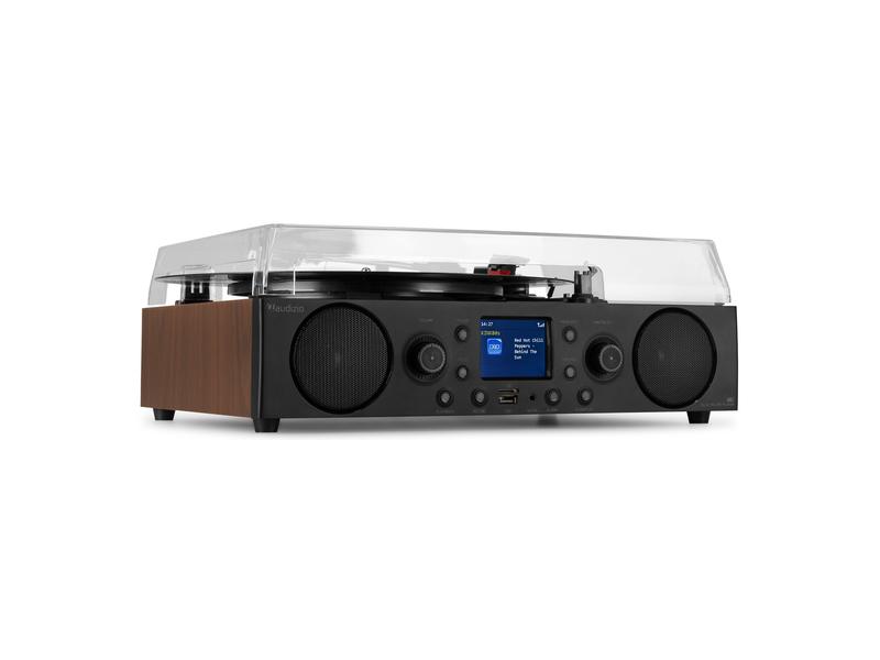 Audizio Plattenspieler Tulsa Braun/Schwarz Audiocenter mit Plattenspieler und DAB -Radio