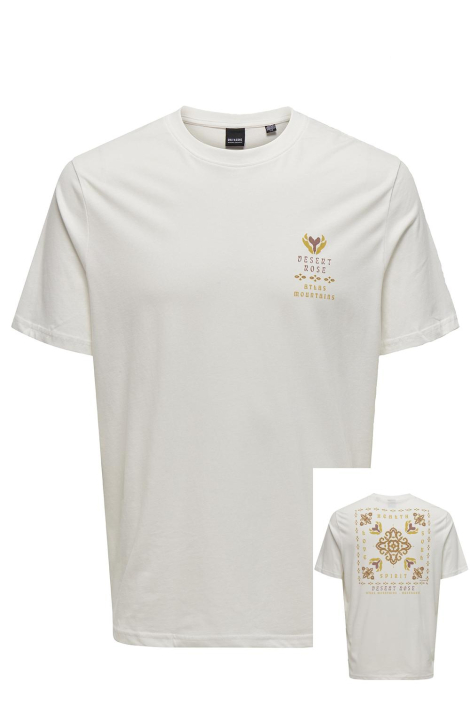 Only & Sons witte heren t-shirt